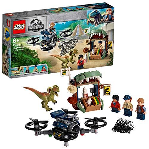 LEGO Jurassic World - Dilofosaurio a la Fuga Set de construcción de Aventuras con Figura de Dinosaurio, incluye un dron de Juguete, Novedad 2019 (75934) , color/modelo surtido