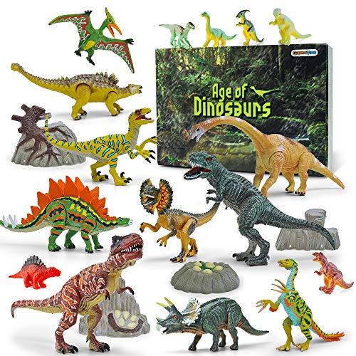 GizmoVine Dinosaurios Juguetes Educativo Realista Figura de Dinosaurio 20 Piezas Dinosaurios Jurassic World Juguete para Fiestas de Cumpleaños Infantiles